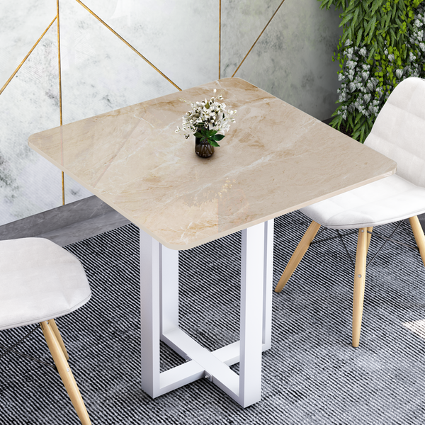 TRAVERSE 2 Seater Porcelain Marble Dining Table