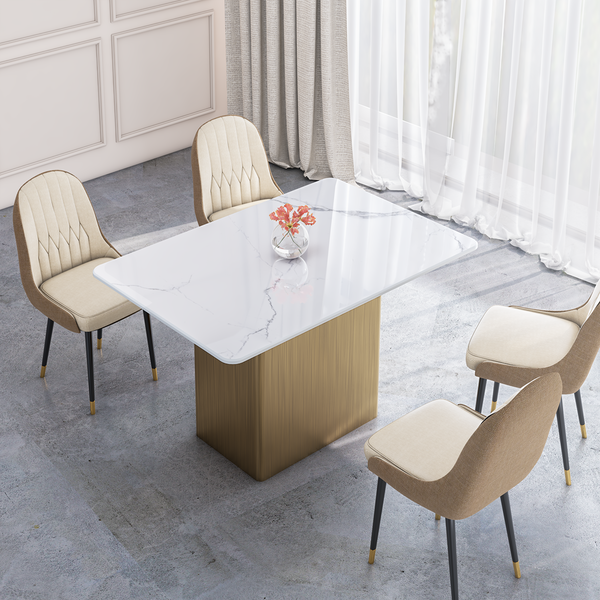 PLANAR 4 Seater Porcelain Marble Dining Table